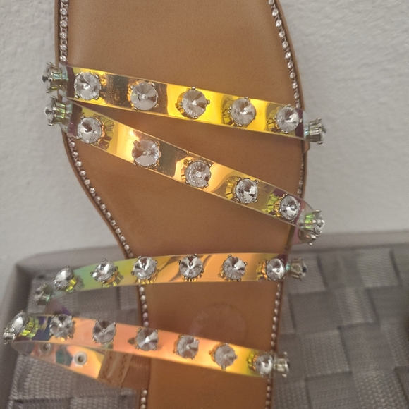 Brand new Nine West rhinestone strappy sandals. - Picture 3 of 5